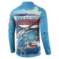Personalized Costa Rica Blue Marlin Fishing Button Sweatshirt 2026 Season