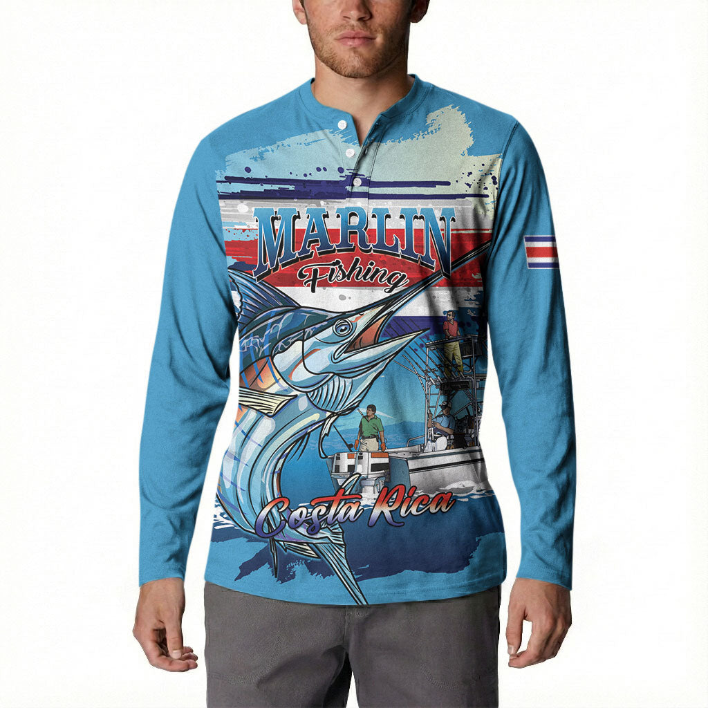 Personalized Costa Rica Blue Marlin Fishing Button Sweatshirt 2026 Season