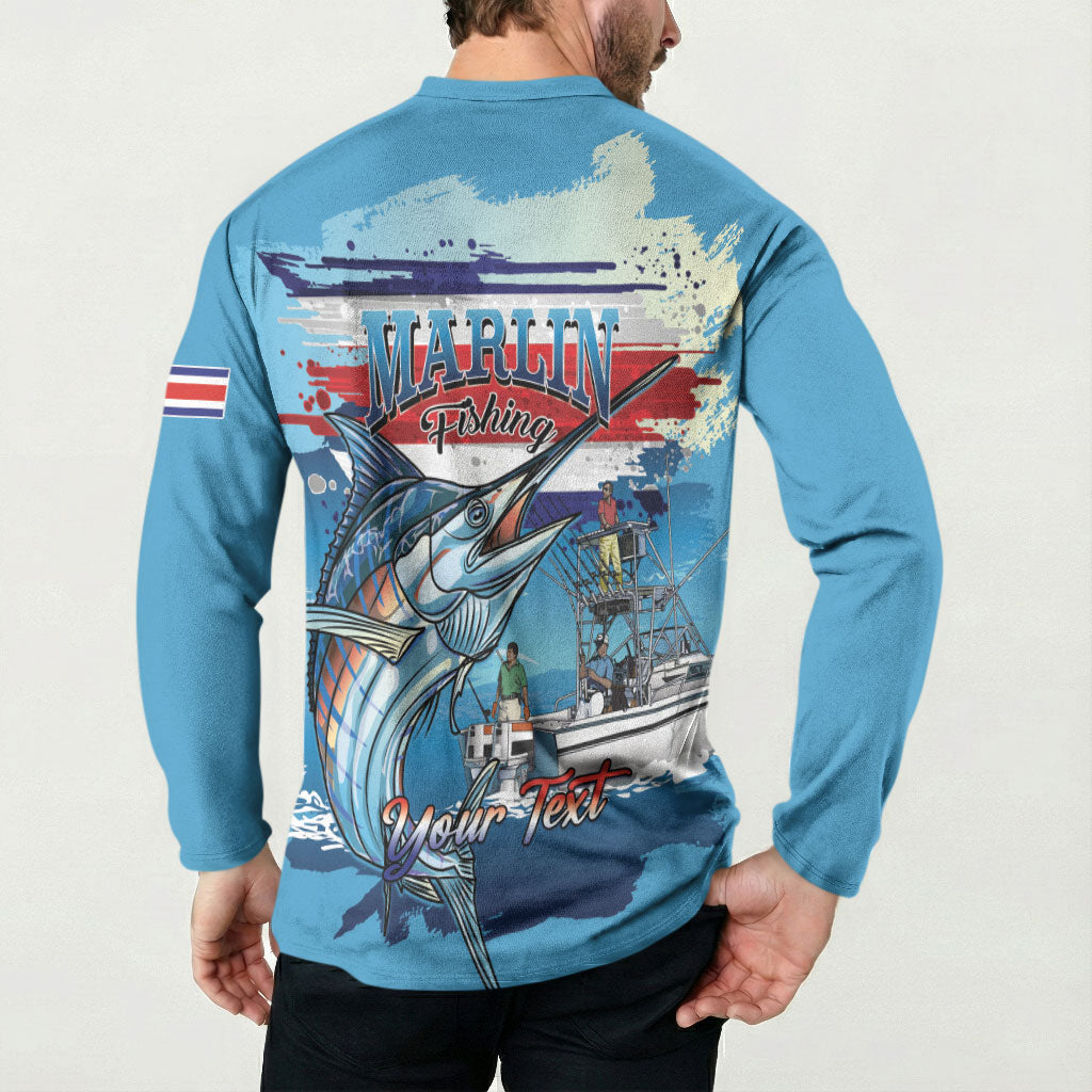 Personalized Costa Rica Blue Marlin Fishing Button Sweatshirt 2026 Season