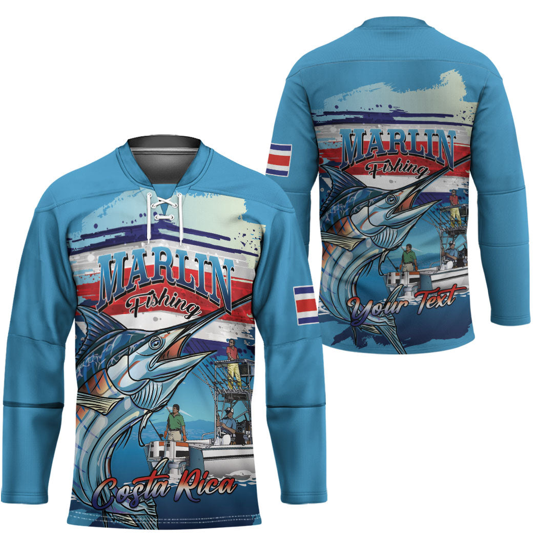 Personalized Costa Rica Blue Marlin Fishing Hockey Jersey 2026 Season