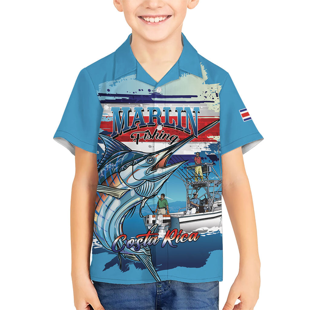 Personalized Costa Rica Blue Marlin Fishing Kid Hawaiian Shirt 2026 Season