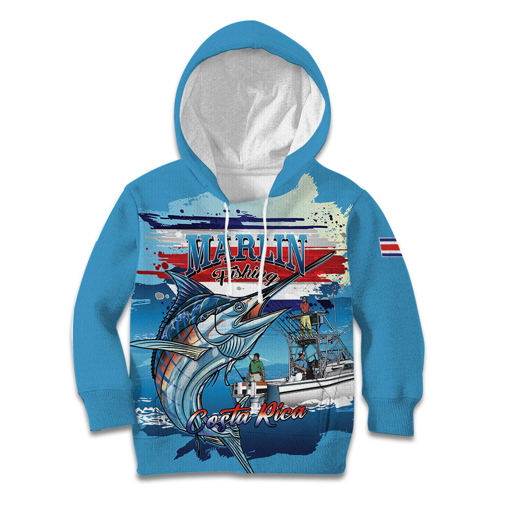Personalized Costa Rica Blue Marlin Fishing Kid Hoodie 2026 Season