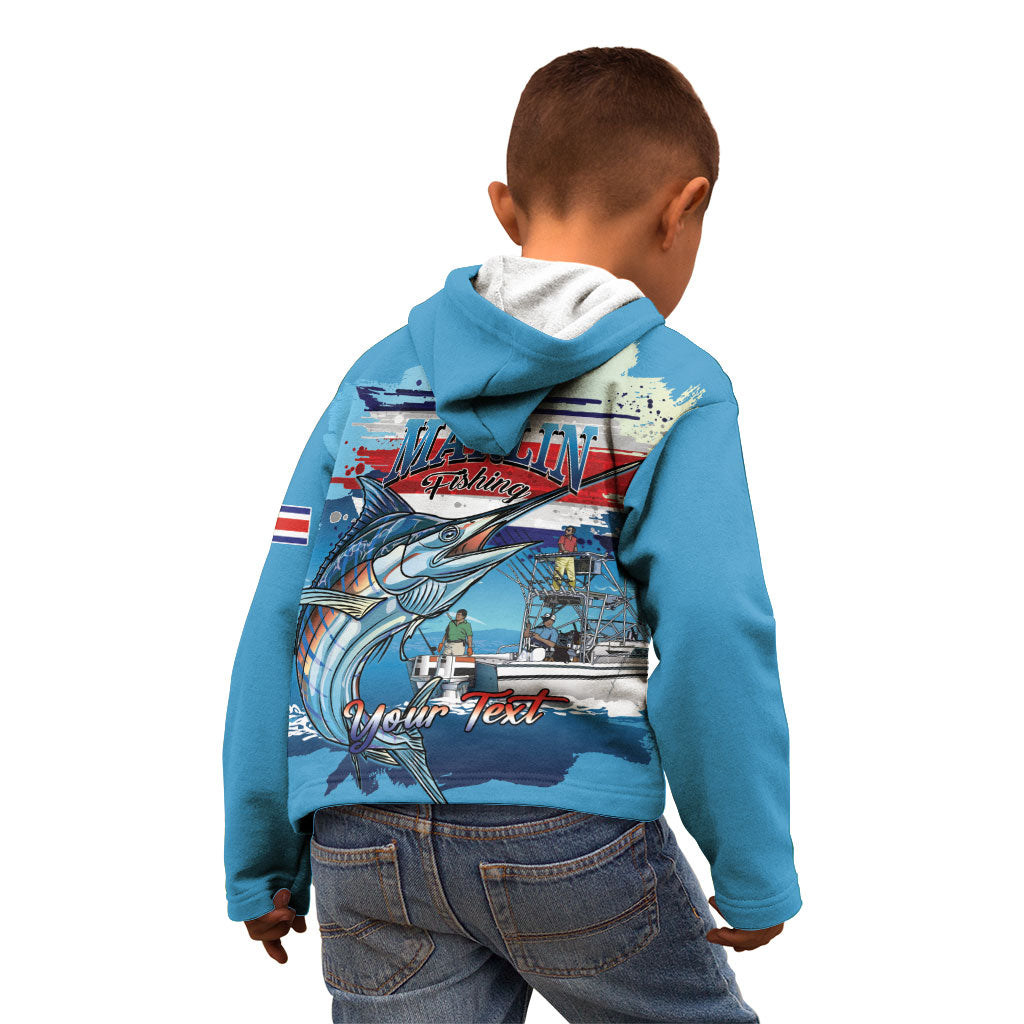Personalized Costa Rica Blue Marlin Fishing Kid Hoodie 2026 Season