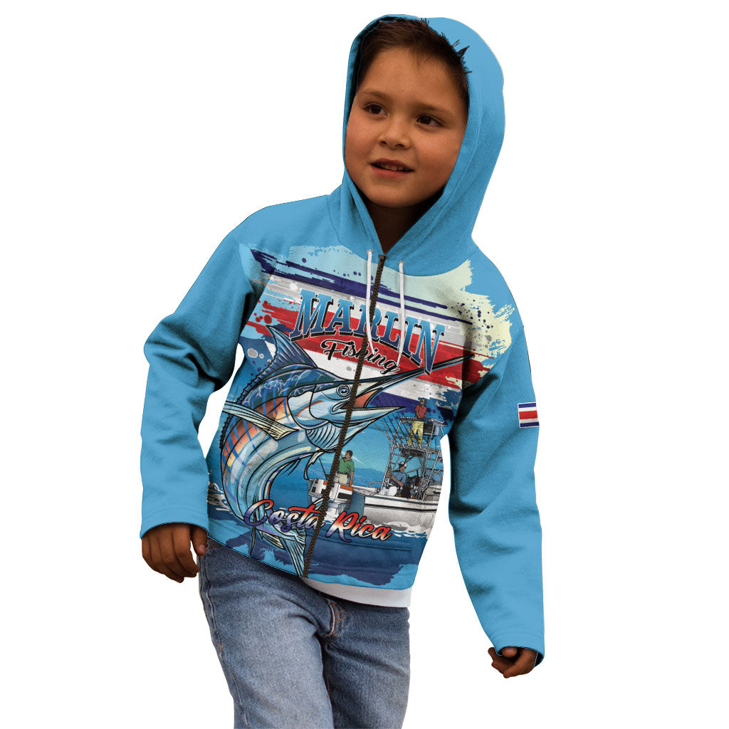 Personalized Costa Rica Blue Marlin Fishing Kid Hoodie 2026 Season