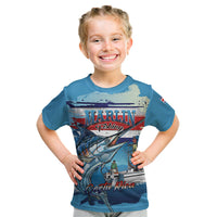 Personalized Costa Rica Blue Marlin Fishing Kid T Shirt 2026 Season