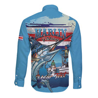 Personalized Costa Rica Blue Marlin Fishing Long Sleeve Button Shirt 2026 Season