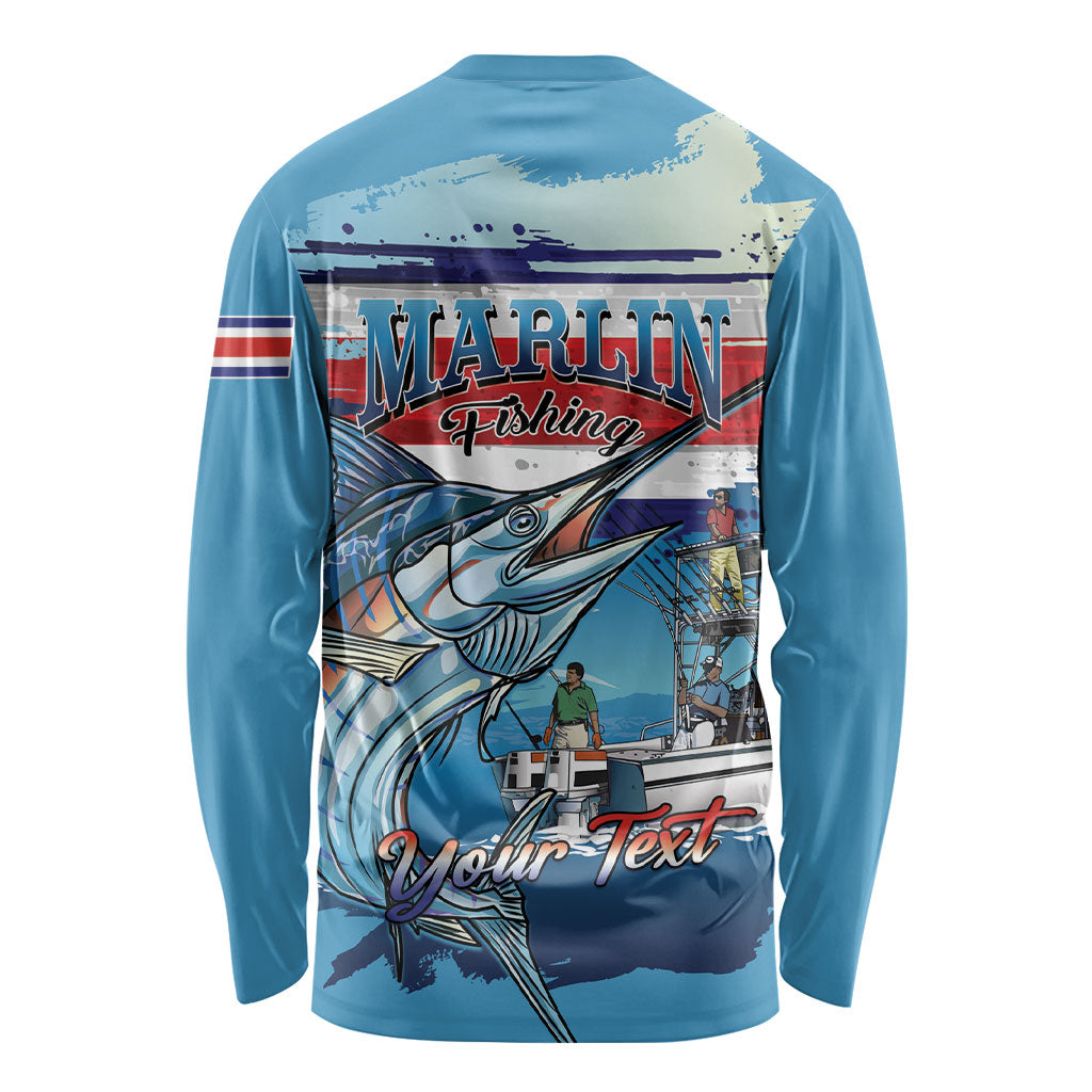 Personalized Costa Rica Blue Marlin Fishing Long Sleeve Shirt 2026 Season