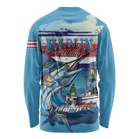 Personalized Costa Rica Blue Marlin Fishing Long Sleeve Shirt 2026 Season