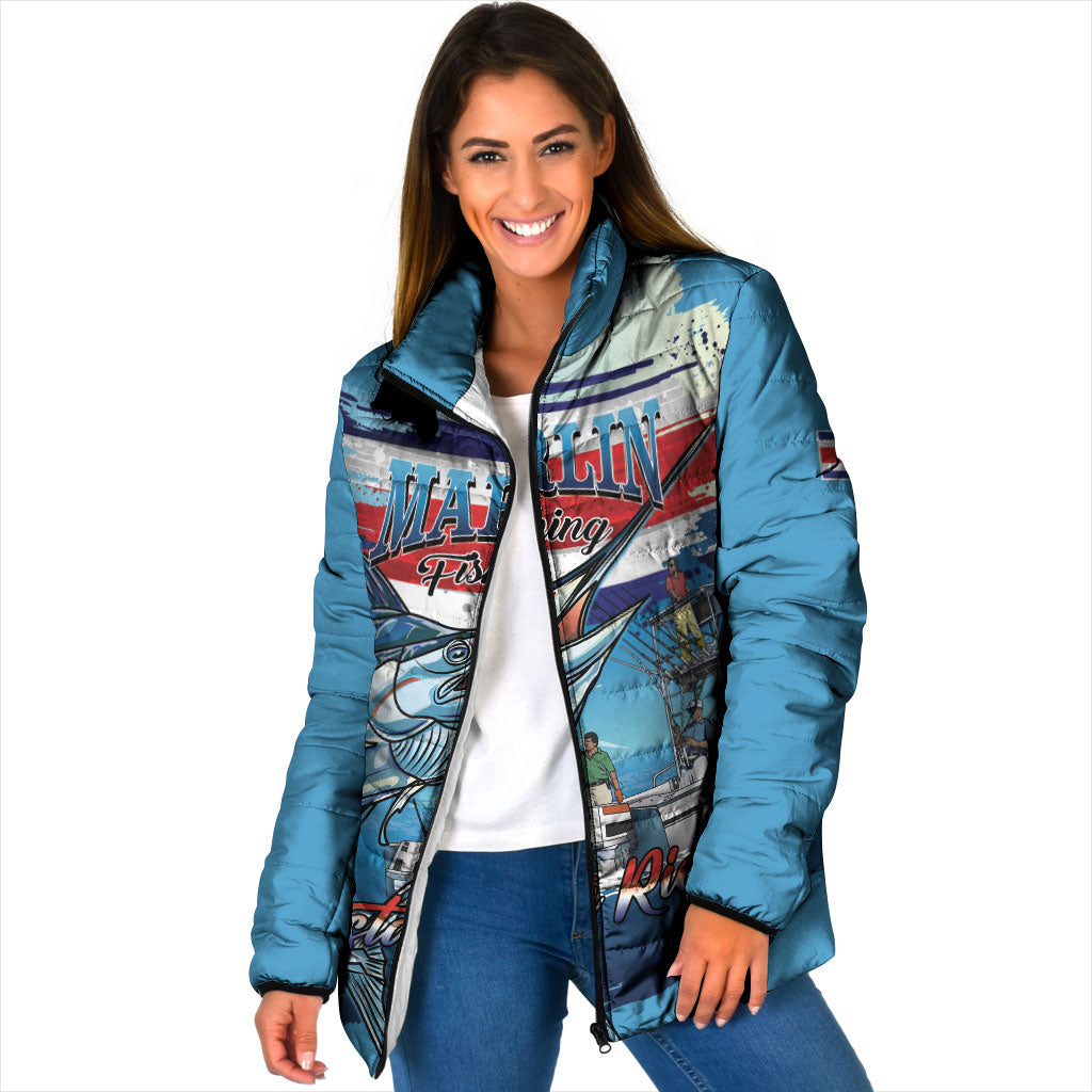 Personalized Costa Rica Blue Marlin Fishing Padded Jacket 2026 Season