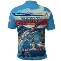 Personalized Costa Rica Blue Marlin Fishing Polo Shirt 2026 Season