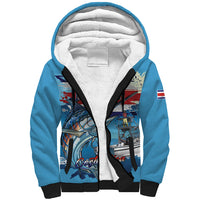 Personalized Costa Rica Blue Marlin Fishing Sherpa Hoodie 2026 Season