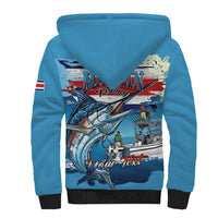 Personalized Costa Rica Blue Marlin Fishing Sherpa Hoodie 2026 Season