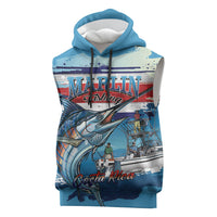 Personalized Costa Rica Blue Marlin Fishing Sleeveless Hoodie 2026 Season