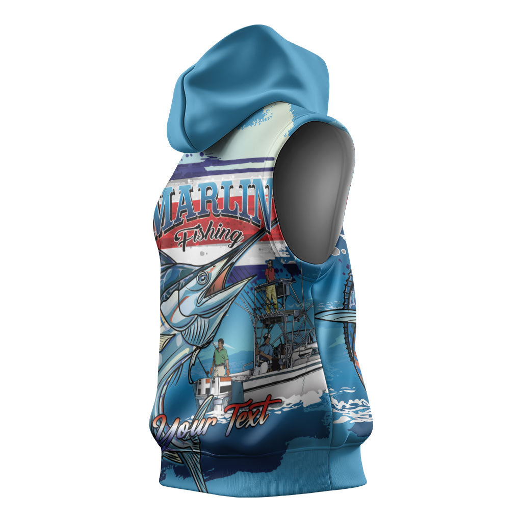 Personalized Costa Rica Blue Marlin Fishing Sleeveless Hoodie 2026 Season