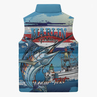 Personalized Costa Rica Blue Marlin Fishing Sleeveless Puffer Jacket 2026 Season