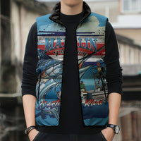 Personalized Costa Rica Blue Marlin Fishing Sleeveless Puffer Jacket 2026 Season
