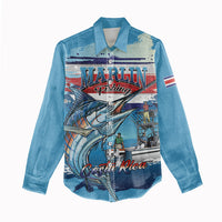 Personalized Costa Rica Blue Marlin Fishing Women Casual Shirt 2026 Season