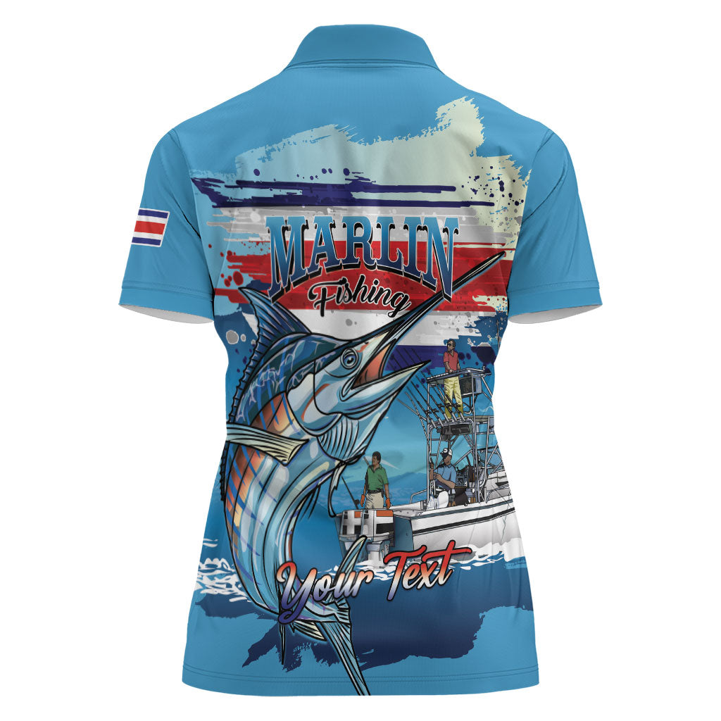 Personalized Costa Rica Blue Marlin Fishing Women Polo Shirt 2026 Season