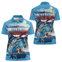 Personalized Costa Rica Blue Marlin Fishing Women Polo Shirt 2026 Season