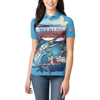 Personalized Costa Rica Blue Marlin Fishing Women Polo Shirt 2026 Season