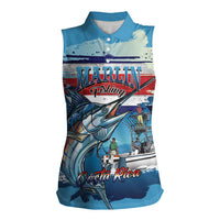 Personalized Costa Rica Blue Marlin Fishing Women Sleeveless Polo Shirt 2026 Season