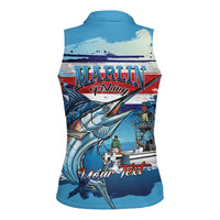 Personalized Costa Rica Blue Marlin Fishing Women Sleeveless Polo Shirt 2026 Season