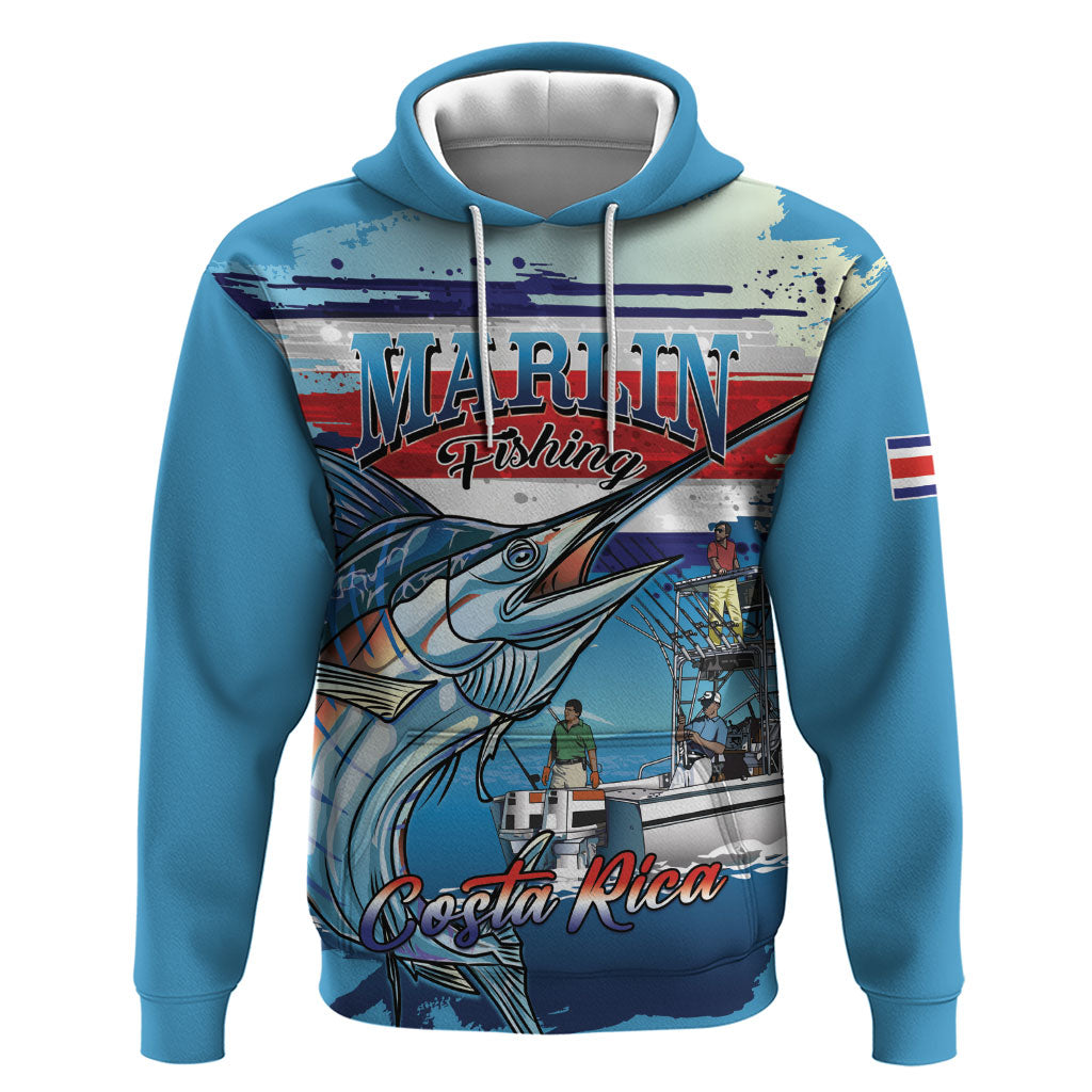 Personalized Costa Rica Blue Marlin Fishing Zip Hoodie 2026 Season