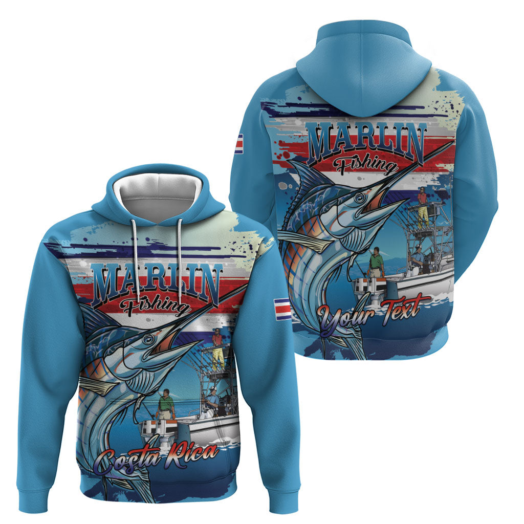 Personalized Costa Rica Blue Marlin Fishing Zip Hoodie 2026 Season
