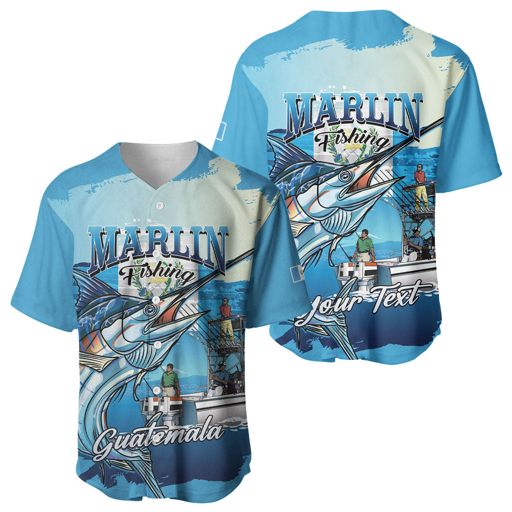 Personalized Guatemala Blue Marlin Fishing Baseball Jersey 2026 Season