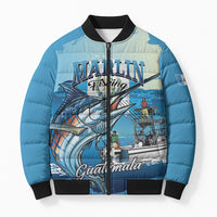 Personalized Guatemala Blue Marlin Fishing Bomber Puffer Jacket 2026 Season