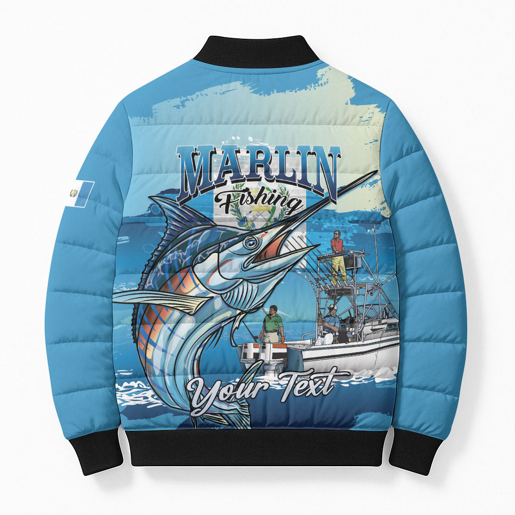 Personalized Guatemala Blue Marlin Fishing Bomber Puffer Jacket 2026 Season