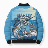 Personalized Guatemala Blue Marlin Fishing Bomber Puffer Jacket 2026 Season