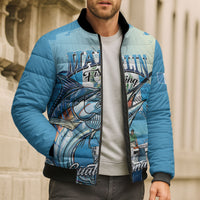 Personalized Guatemala Blue Marlin Fishing Bomber Puffer Jacket 2026 Season