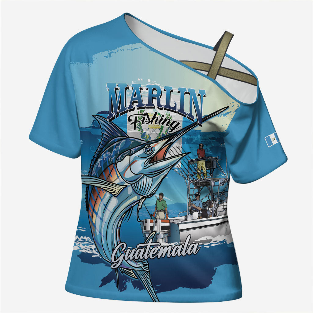Personalized Guatemala Blue Marlin Fishing Cross Shoulder Shirt 2026 Season