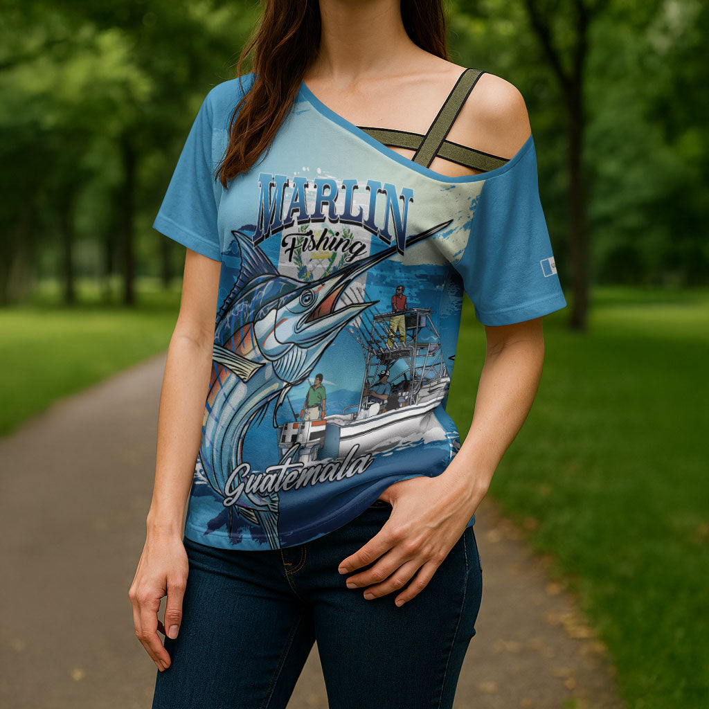 Personalized Guatemala Blue Marlin Fishing Cross Shoulder Shirt 2026 Season