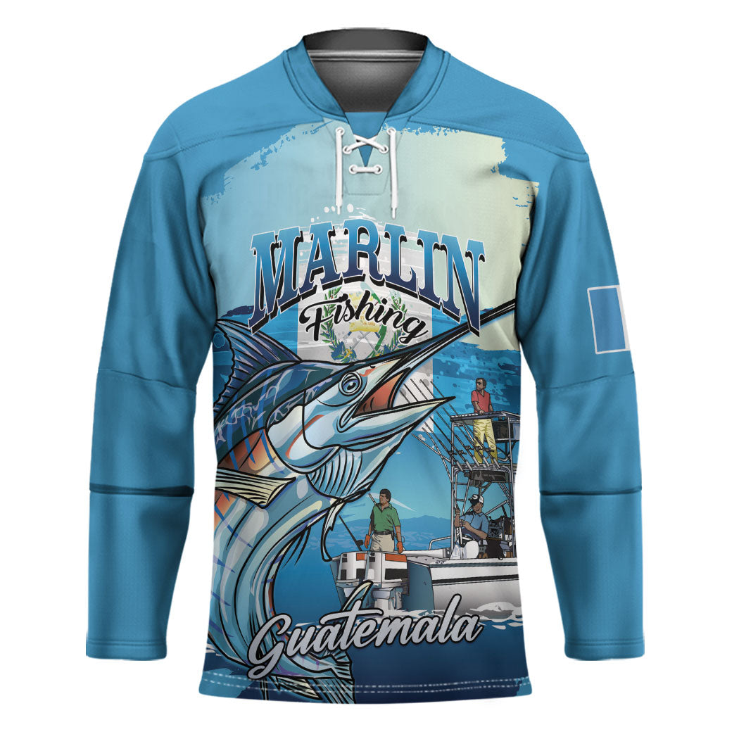 Personalized Guatemala Blue Marlin Fishing Hockey Jersey 2026 Season