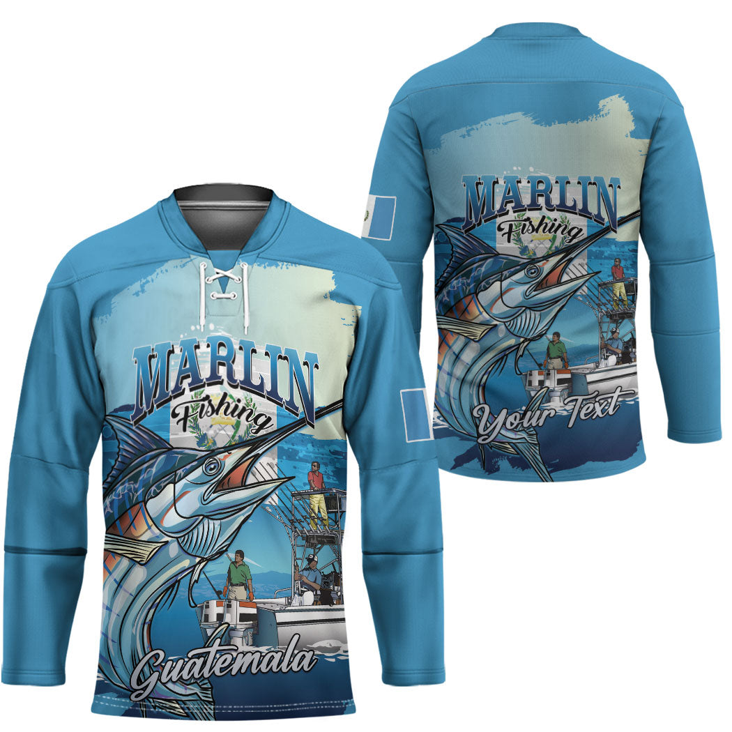 Personalized Guatemala Blue Marlin Fishing Hockey Jersey 2026 Season