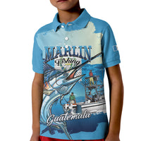 Personalized Guatemala Blue Marlin Fishing Kid Polo Shirt 2026 Season