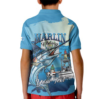 Personalized Guatemala Blue Marlin Fishing Kid Polo Shirt 2026 Season