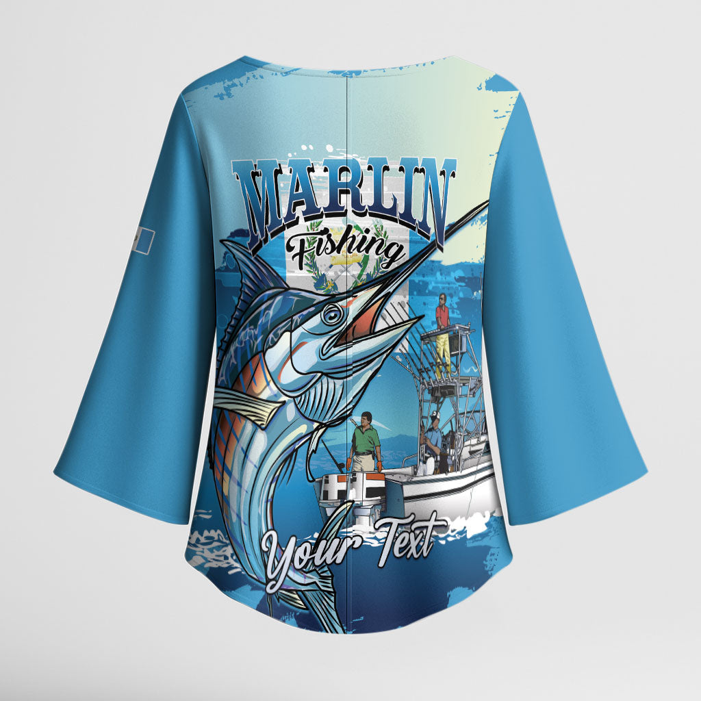 Personalized Guatemala Blue Marlin Fishing Kimono Sleeve Blouse 2026 Season