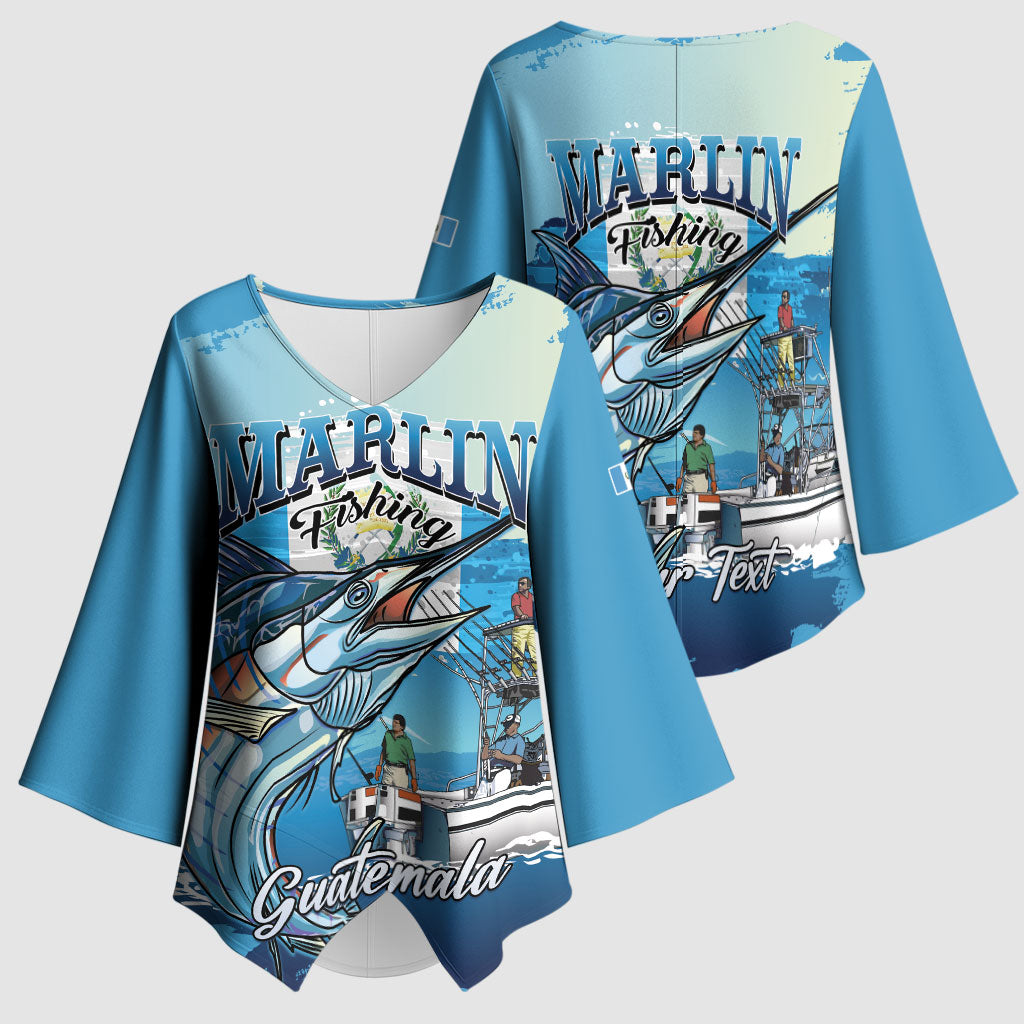 Personalized Guatemala Blue Marlin Fishing Kimono Sleeve Blouse 2026 Season