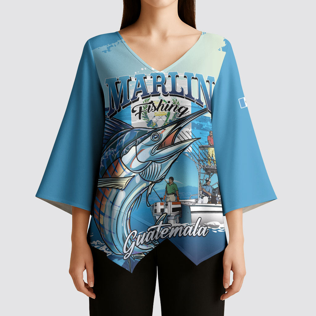 Personalized Guatemala Blue Marlin Fishing Kimono Sleeve Blouse 2026 Season