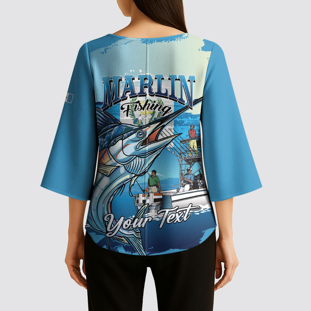 Personalized Guatemala Blue Marlin Fishing Kimono Sleeve Blouse 2026 Season