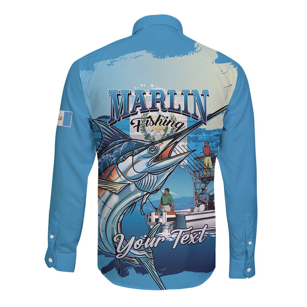 Personalized Guatemala Blue Marlin Fishing Long Sleeve Button Shirt 2026 Season
