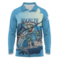 Personalized Guatemala Blue Marlin Fishing Long Sleeve Polo Shirt 2026 Season