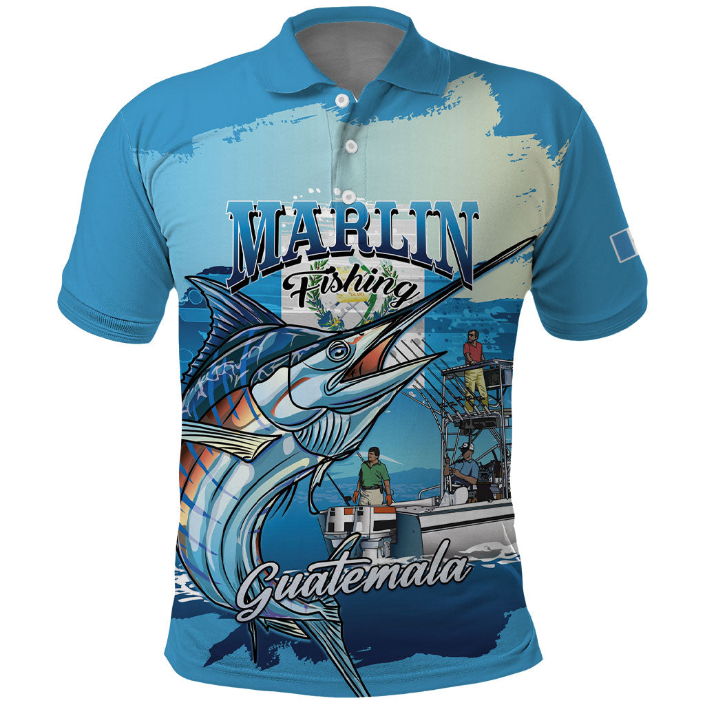 Personalized Guatemala Blue Marlin Fishing Polo Shirt 2026 Season