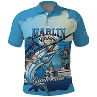 Personalized Guatemala Blue Marlin Fishing Polo Shirt 2026 Season