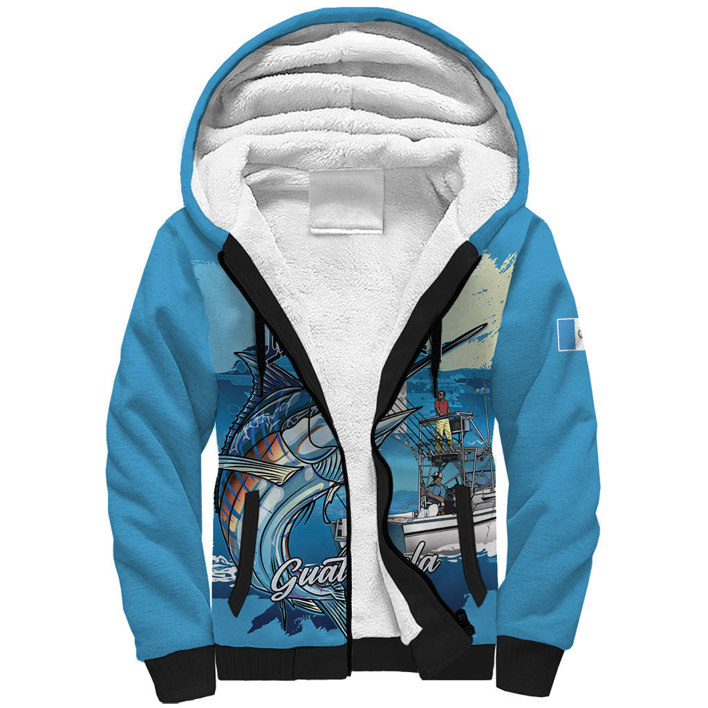 Personalized Guatemala Blue Marlin Fishing Sherpa Hoodie 2026 Season