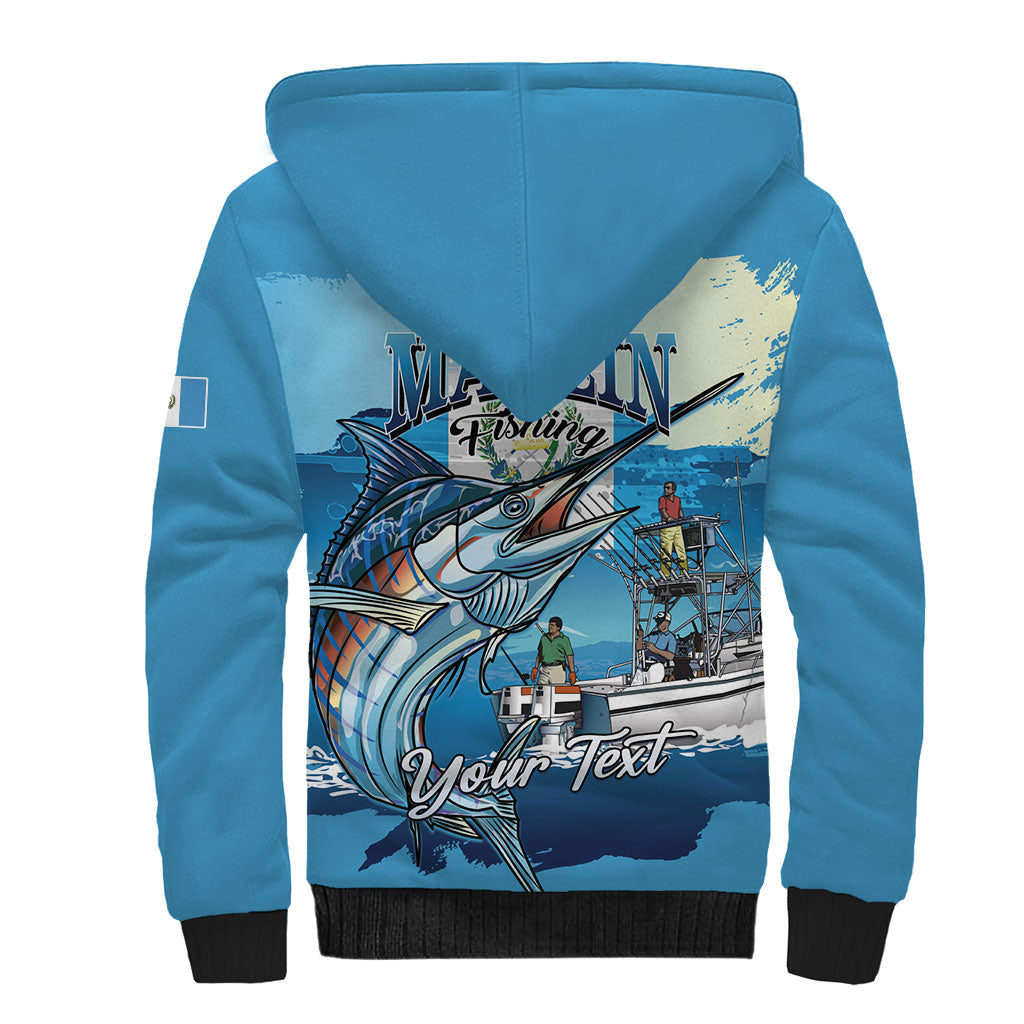 Personalized Guatemala Blue Marlin Fishing Sherpa Hoodie 2026 Season