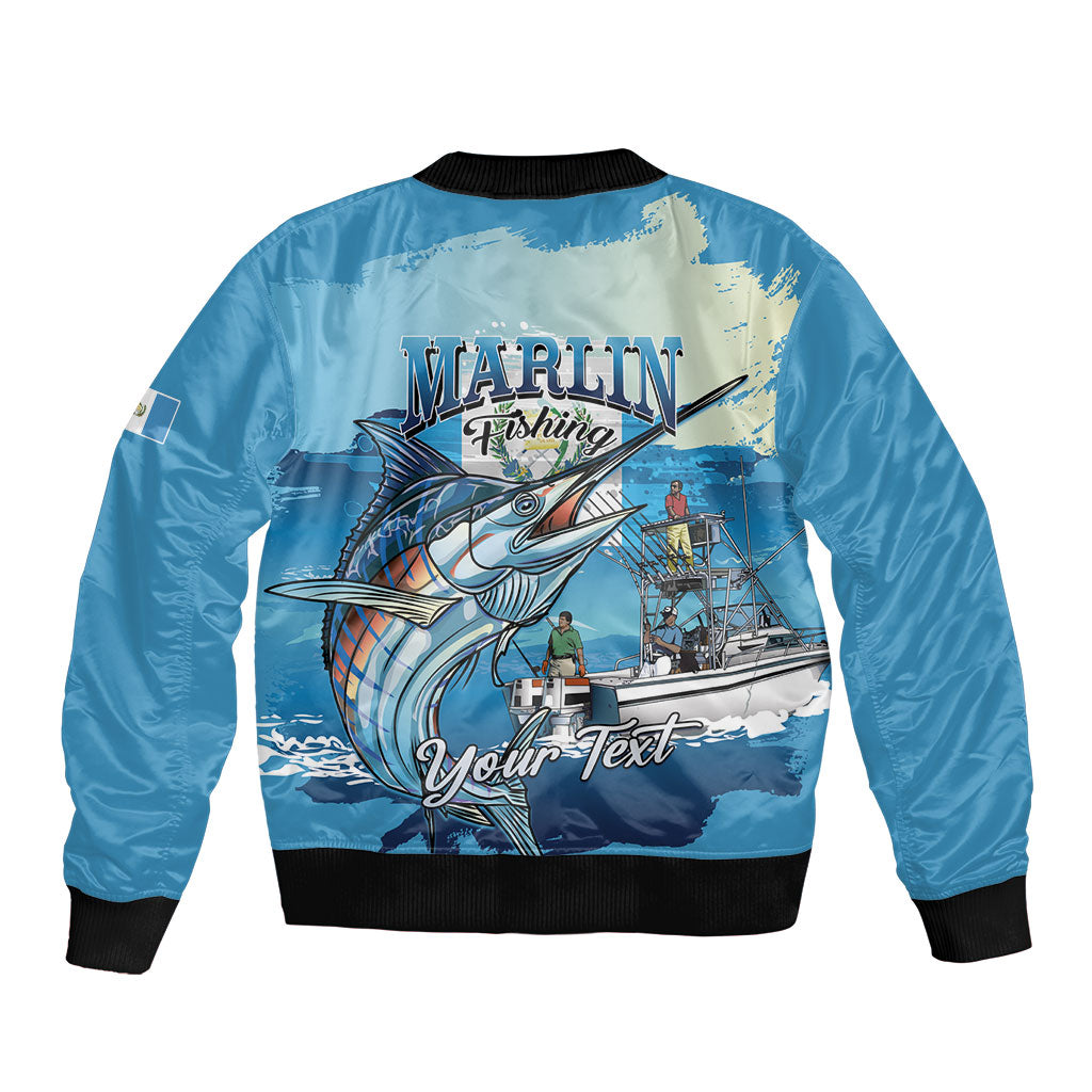 Personalized Guatemala Blue Marlin Fishing Sleeve Zip Bomber Jacket 2026 Season
